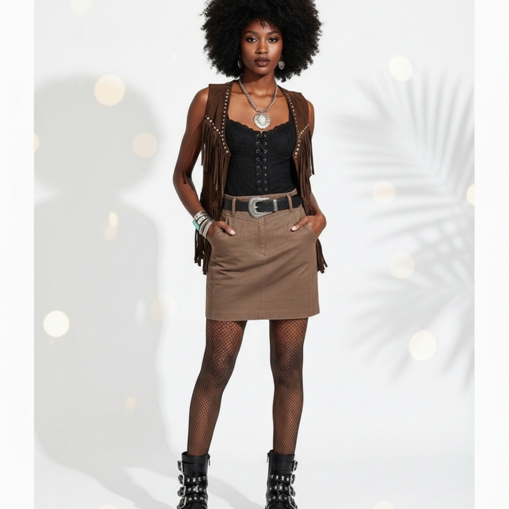 ESCADA SPORT women's 34 / XS brown golf mini skirt
